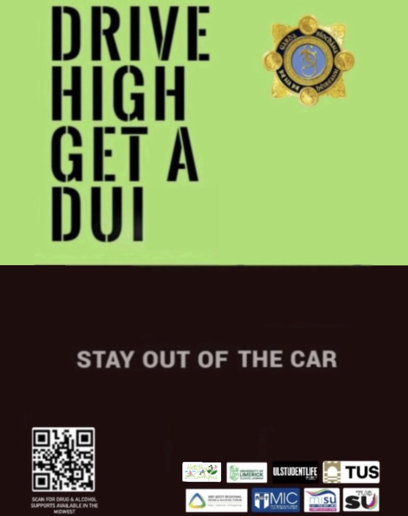 1/3 Today together we launched the collaborative MidWest #drugdriveaware initiative, involving Healthy UL @UL @MIC_HP @MICLimerick @TUS_Midwest @UL_StudentLife @maryisu @TUS_SU_ @HSELive @GardaTraffic and @MWRDAF, and complementing the educational work of @RSAIreland.