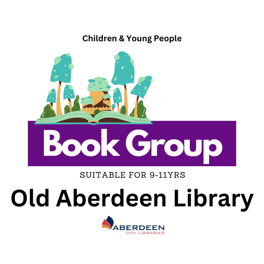 Our new children's book group at Old Aberdeen Library takes place this Saturday (20 April) from 10.30am-11.15am. This group is open to 9-11yrs. Discover fantastic authors, chat about what you're reading with others and explore new books. No need to book, just drop in!