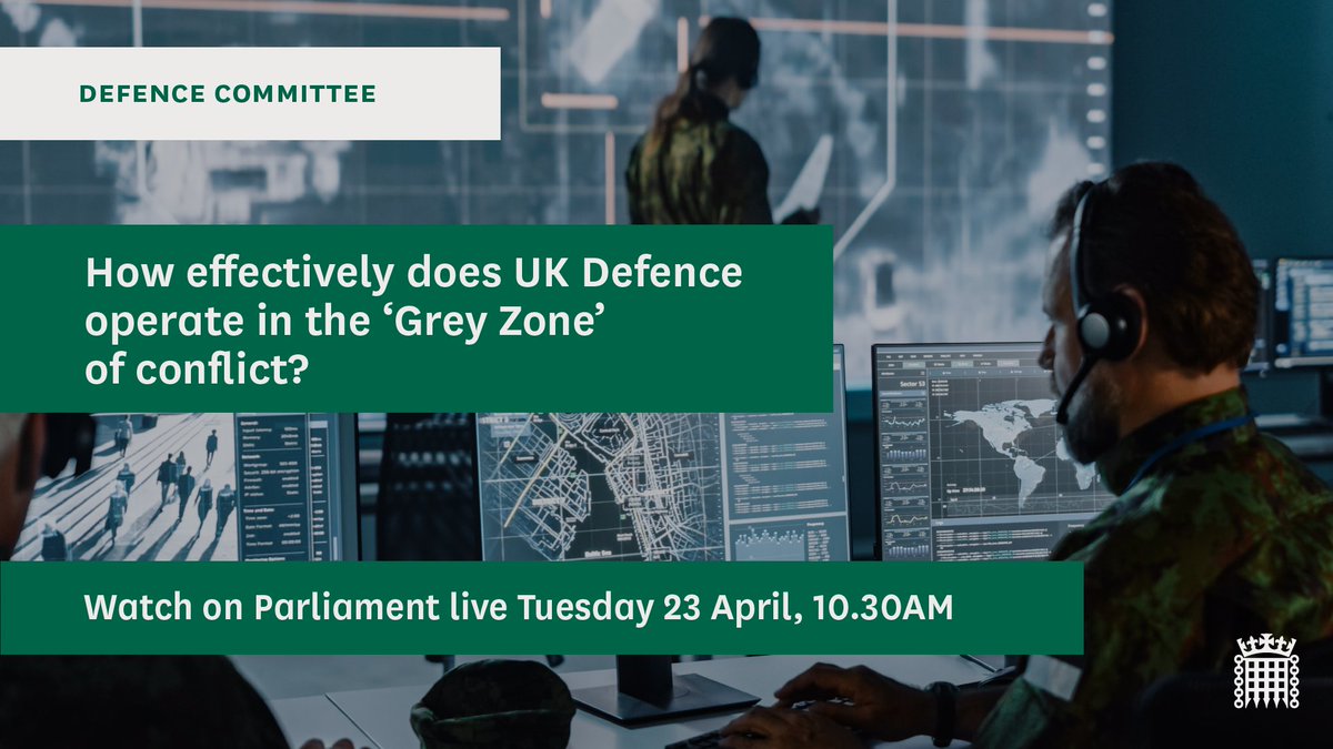 On Tuesday 23 of April we will be discussing the threats and opportunities presented by the grey zone. You can watch it live on Parliament TV.