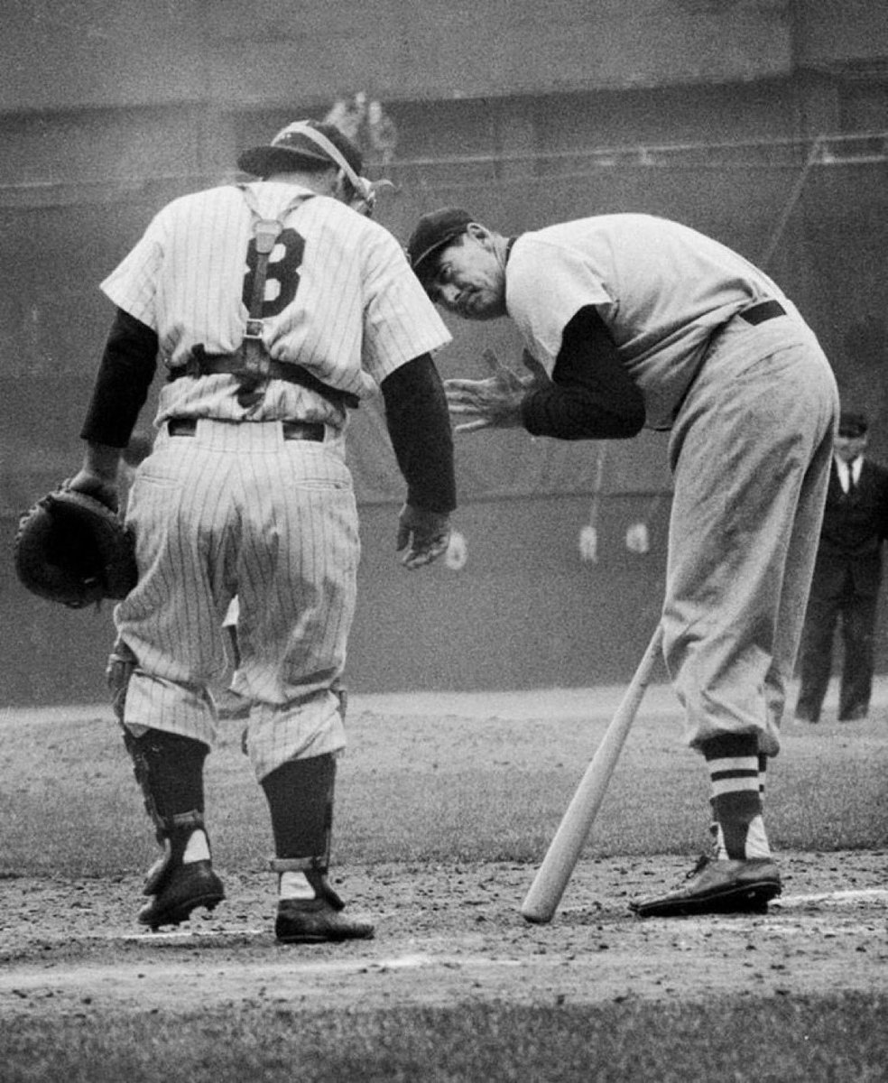 Just a guy with 39 successful combat flight missions on his resume about to dig in with a guy who was a machine gunner at Omaha Beach on D-Day behind the plate. Two goddamn men.