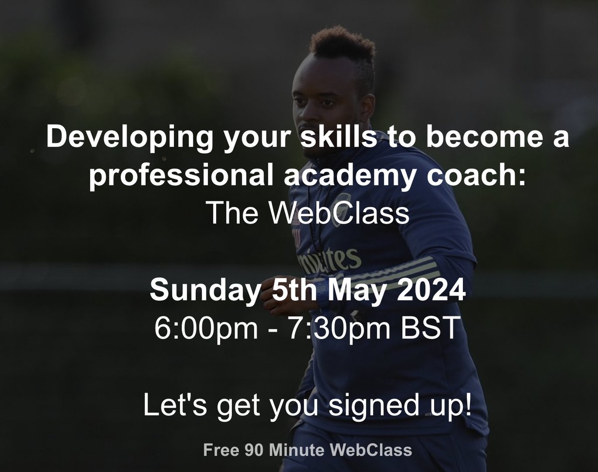 𝐈'𝐯𝐞 𝐛𝐞𝐞𝐧 𝐰𝐚𝐧𝐭𝐢𝐧𝐠 𝐭𝐨 𝐝𝐨 𝐭𝐡𝐢𝐬 𝐟𝐨𝐫 𝐚 𝐰𝐡𝐢𝐥𝐞...

Your opportunity to find out what it takes to become a 𝐩𝐫𝐨𝐟𝐞𝐬𝐬𝐢𝐨𝐧𝐚𝐥 𝐚𝐜𝐚𝐝𝐞𝐦𝐲 𝐟𝐨𝐨𝐭𝐛𝐚𝐥𝐥 𝐜𝐨𝐚𝐜𝐡!

This 𝐅𝐑𝐄𝐄 𝐖𝐞𝐛𝐂𝐥𝐚𝐬𝐬 will give you all the steps I took to work at 4