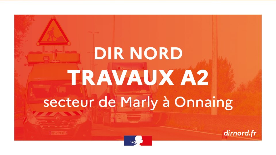 DIR Nord (@dir_nord) on Twitter photo 🚧Travaux DIR Nord sur l'A2, secteur de Marly à Onnaing, du 19 avril au 7 mai 2024, de jour comme de nuit.
Des fermetures de bretelles ainsi que des neutralisations de voies seront prévues.
👉Plus d'informations :
dir.nord.developpement-durable.gouv.fr/travaux-a2-sec…
#travaux #DIRNord #A2 #Marly #Onnaing 🚧Travaux DIR Nord sur l'A2, secteur de Marly à Onnaing, du 19 avril au 7 mai 2024, de jour comme de nuit.
Des fermetures de bretelles ainsi que des neutralisations de voies seront prévues.
👉Plus d'informations :
dir.nord.developpement-durable.gouv.fr/travaux-a2-sec…
#travaux #DIRNord #A2 #Marly #Onnaing