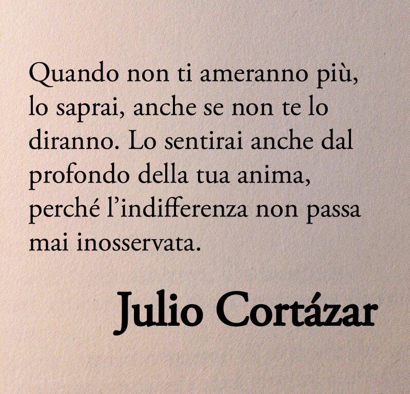 L’indifferenza non passa mai inosservata.