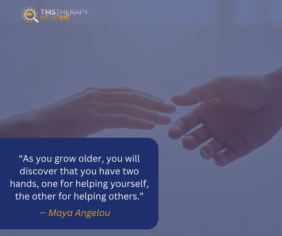 TMSNearMe's tweet photo. Embrace the wisdom of growing older: one hand to lift yourself higher, the other to lift others up. #mentalhealth #selfcare #tmstherapy https://t.co/UfHKea8fJs