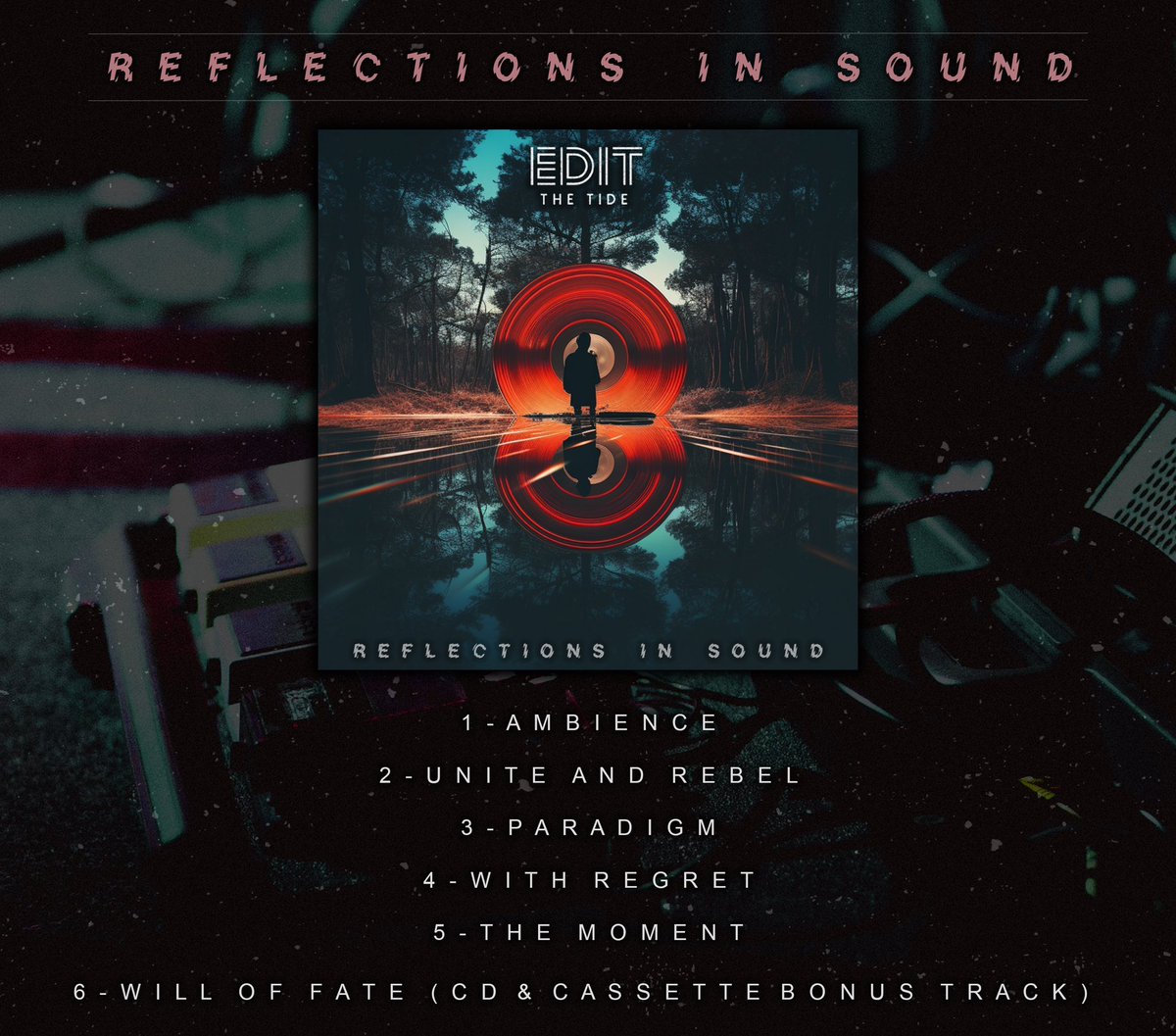 Just over 1 week until we release our Debut EP 🔴 Reflections In Sound 🔴 Here’s the track-listing! 🎧 We are nearly Sold Out of CDs so if you’ve been thinking of picking one up then now’s the time ⏳ editthetide.myshopify.com Once again, thankyou to everyone for your support!