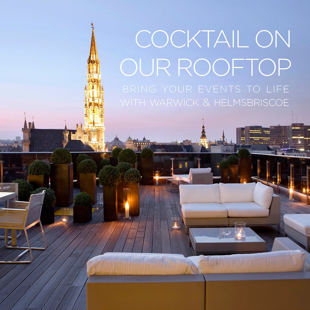 Excited to welcome  <a href="/HelmsBriscoe/">HelmsBriscoe</a>  , and their Benelux clients to the Warwick Brussels at the Secret Rooftop for a delightful cocktail experience with breathtaking views of the Grand Place.   A fantastic networking event for our esteemed partners and mutual clients!