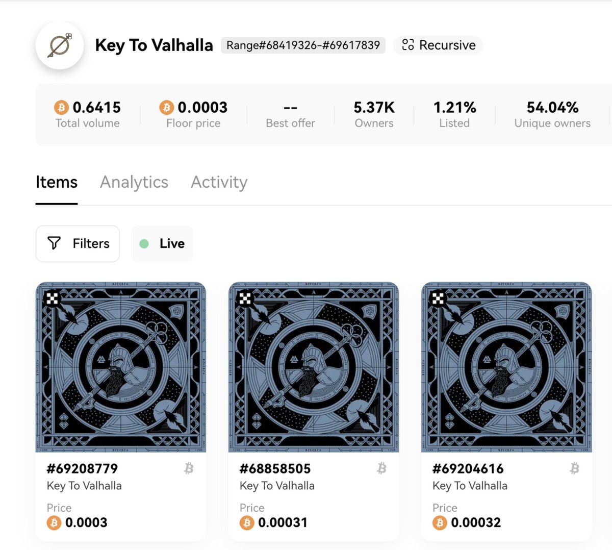 Key To Valhalla collection is now on 
@okxweb3 Marketplace, this brings us closer to the gates of Valhalla. With every artifact, we forge our path to eternal glory. Join us in the realm of legends! ⚔️✨ 

okx.com/web3/marketpla…

#runes #prerunes #OKX #ValhallaAwaits #magicrunes