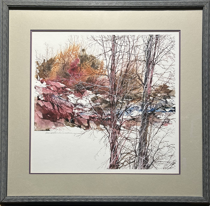 Fred Rawlinson (American) - Watercolour - Winter Landscape. Listed eBay ebay.com/itm/3257539502… #art #fineart #artforsale #americanart #artdealer #artcollector #artgallery #toronto