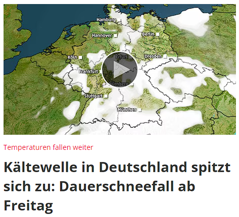 Was machen die Klimajünger jetzt? Sie behaupten: das ist alles nur Wetter! Muss man sich behalten, für den kommenden Sommer. Dann ist Wetter nämlich wieder Klima... #Klimawahn #Klimasekte