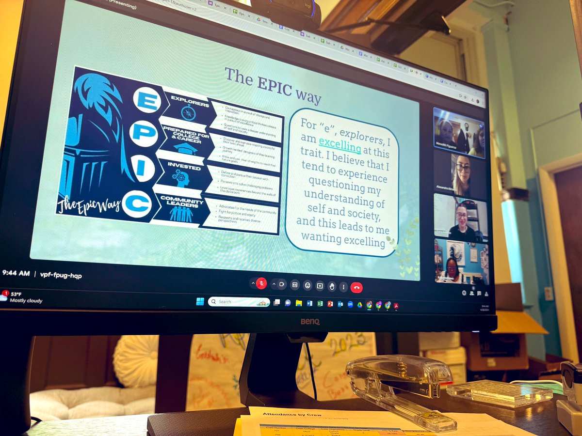 Report Card Pick Up day - REIMAGINED. 🖥️ Virtual Student Led Conferences ✅ 
It is not a day off!  Our Ss are authentically reflecting & goal setting with their parents by their sides. @EpicAcademy #ProudPrincipal #HomeSchoolConnectionMatters