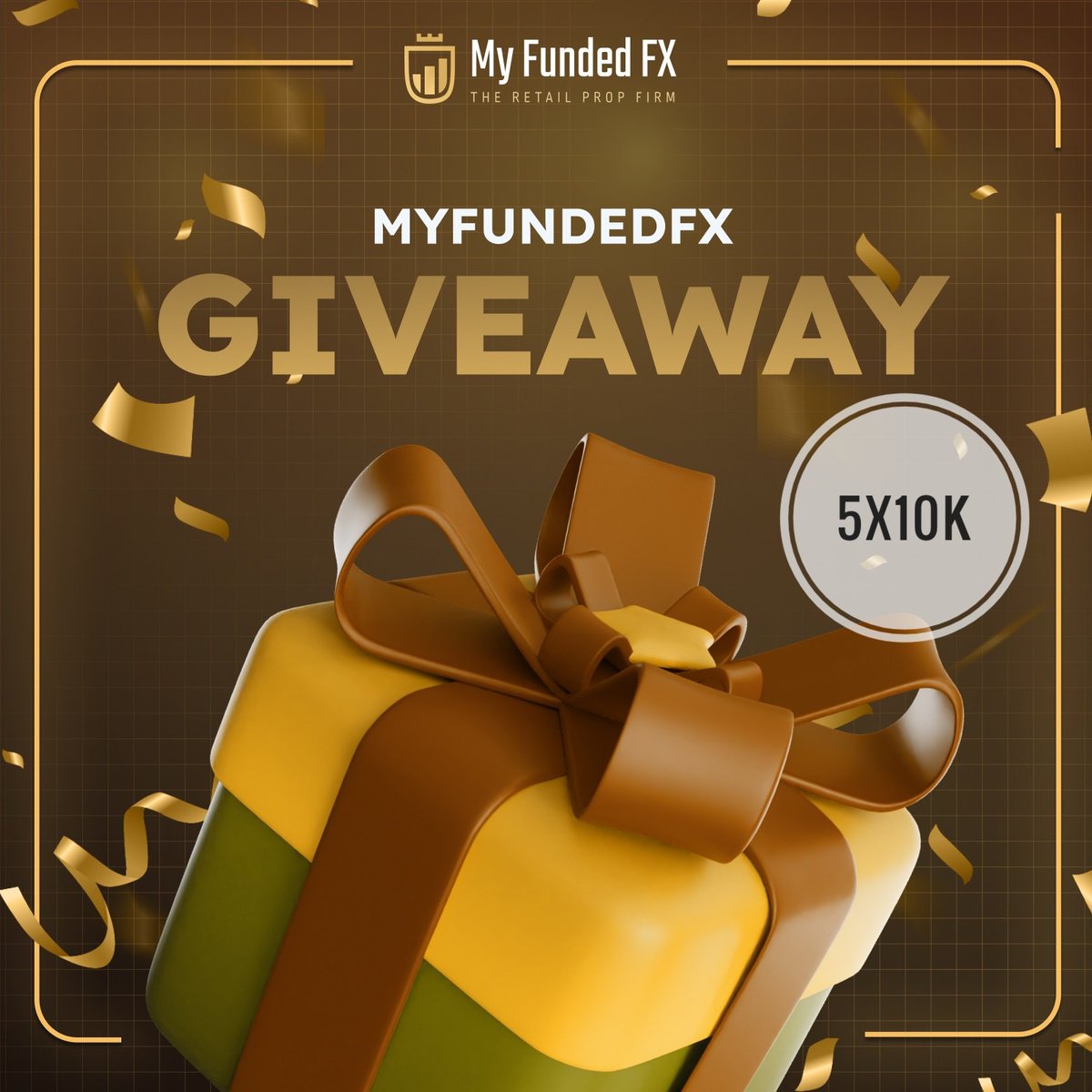 🎁 GIVEAWAY TIME 🎁 5 x 10K Challenges 1. Follow @MyFundedFX @MyFundedFutures @MattLeech & @Adam_Aabaad 2. Like & Retweet. 3. Tag 2 Friends. ⏳48 Hours #Giveaway #MyFundedFX