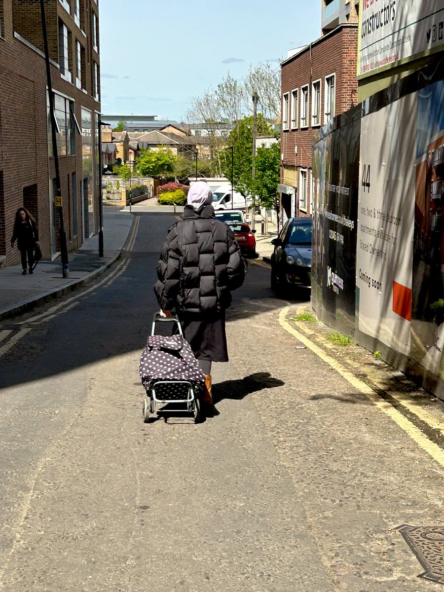 We love to see it! I carefully cycled past this woman and said hi- she had a big smile and a lovely face, she was probably in her 80’s. I said I liked to see her in the middle, and she replied she doesn’t need to be mindful of the traffic on this road so she can walk here 😃