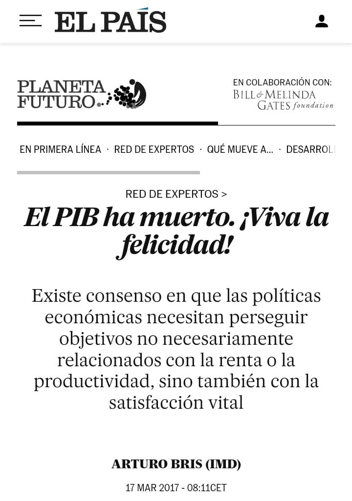 'Si se construye una cárcel privada aumenta el PIB, si se construye un vertedero para residuos tóxicos, también aumenta el PIB.' Jeremy Rifkin.
El creador del PIB en 1934, el Beloruso Simon Kuznets pidió perdón, no es un indicador integral entre crecimiento y desarrollo.