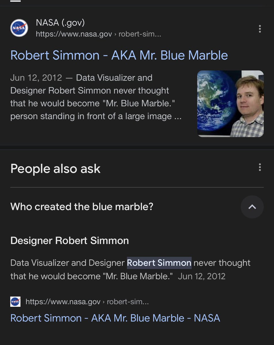 Who is your favorite NASA Artist? My vote goes to Robert Simmon. His most famous work, “the blue marble” is the most viewed rendition of earth, ever. His work was so good, every iPhone at one point showed his work and almost everyone believed it was real! Who is you favorite?