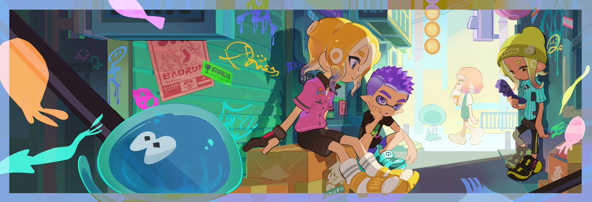 jiuniaoshan's tweet photo. 🪼#splatoon3 https://t.co/SSnZDwEMmM
