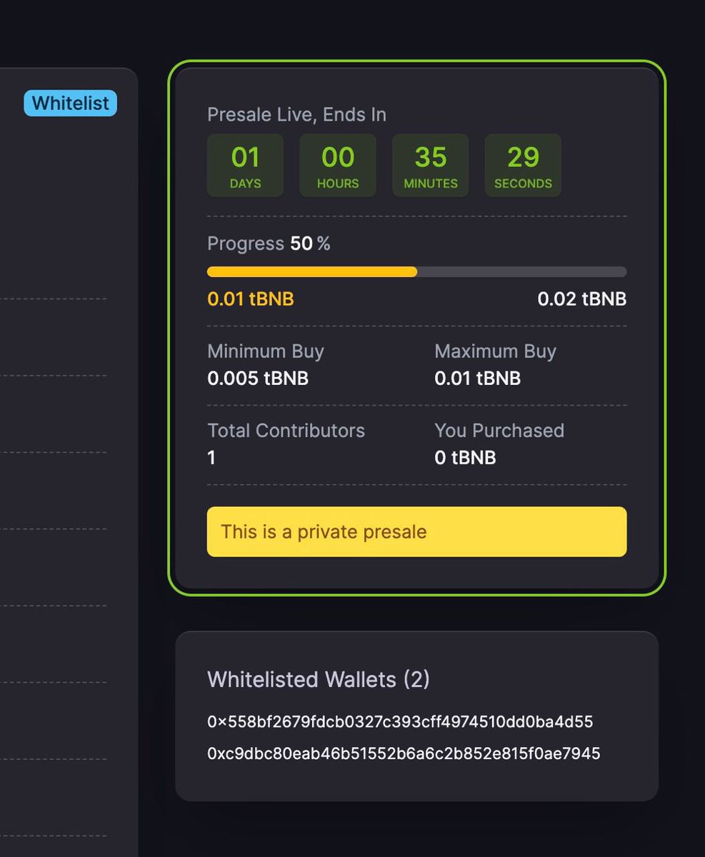 Update Alert:

🚨 You can now do Whitelists for your presale and then open up to the public 🚨

Now available on <a href="/ethereum/">Ethereum</a>, <a href="/cronos_chain/">Cronos</a>, <a href="/Polygon/">Polygon</a>, <a href="/binance/">Binance</a>, and <a href="/base/">Base</a> 

#Launchpad #Presale #Crypto #Crofam #BITCOIN #Altcoin #Trending