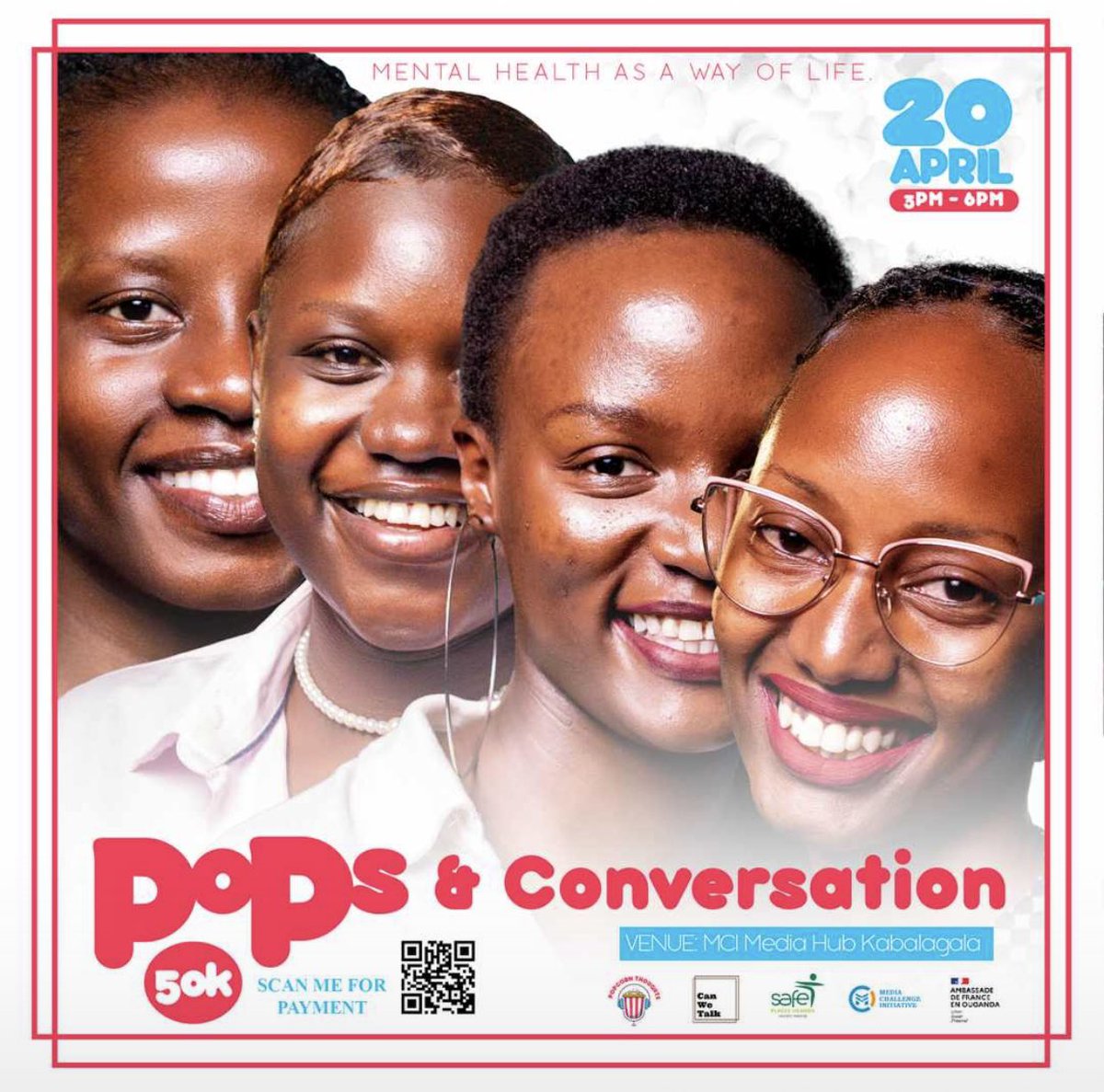 Have you signed up for this? @_Akello has curated a sit down session with the ladies from @can_we_talk_256 and Angella, a psychologist from @safe_treatment as she records her final episode of popcorn thoughts. Come through 🫶🏿 Buy ticket here: ticket.ug/pnc