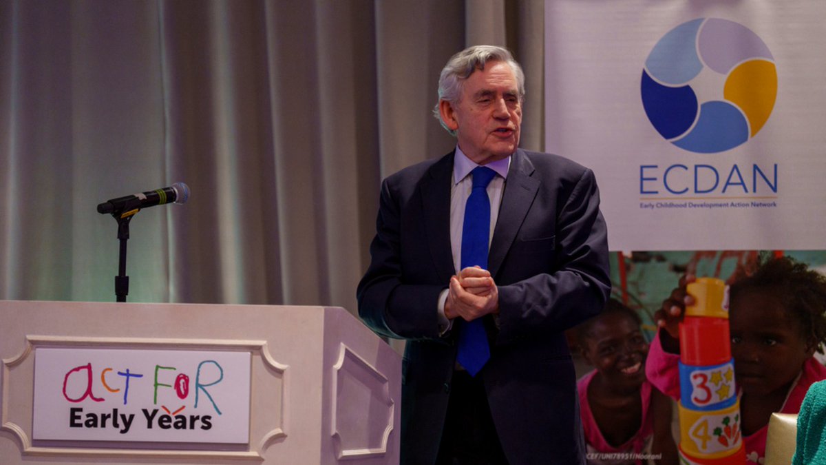 🧵1/4 @GordonBrown, the @UN Special Envoy for Global Education, has called for world leaders to urgently invest at least $1 billion in children’s early years.

#ActForEarlyYears