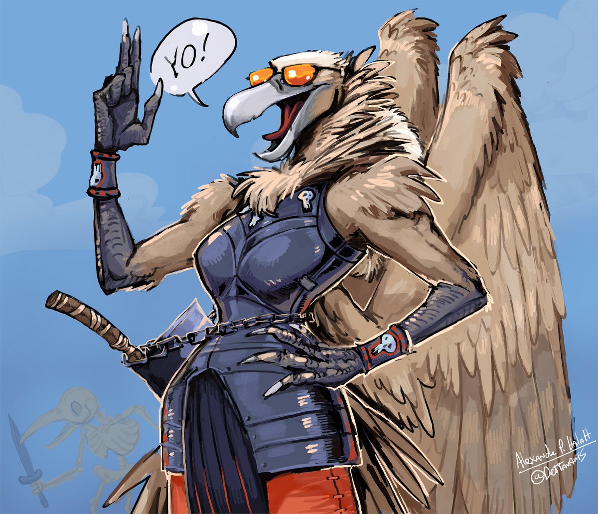 ⊱ A wassup from the local necro-knight ⊰ 😎🪽🦅 She still needs a good name... I'm working on it ~