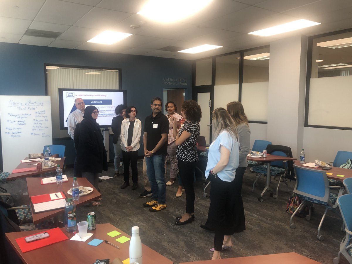 Eagleton_RU's tweet photo. Over the past few weeks, EIP Director Elizabeth Matto and Dr. Katherine McCabe led teaching workshops for @rutgersu  instructors on talking across difference in the classroom. 

The workshops were made possible by the  @RutgersNB  IDEA Innovation Grant Program and @RULibraries . https://t.co/4o8rgesCE3