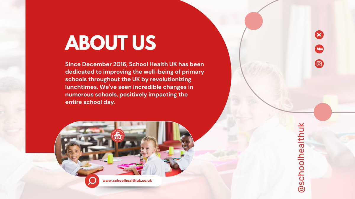 🍎📚 Transforming UK primary schools since Dec 2016! School Health UK revolutionizes lunchtimes to enhance student well-being nationwide. Explore our journey at schoolhealthuk.co.uk 🌟 #SchoolHealthUK #HealthySchools #WellnessRevolution