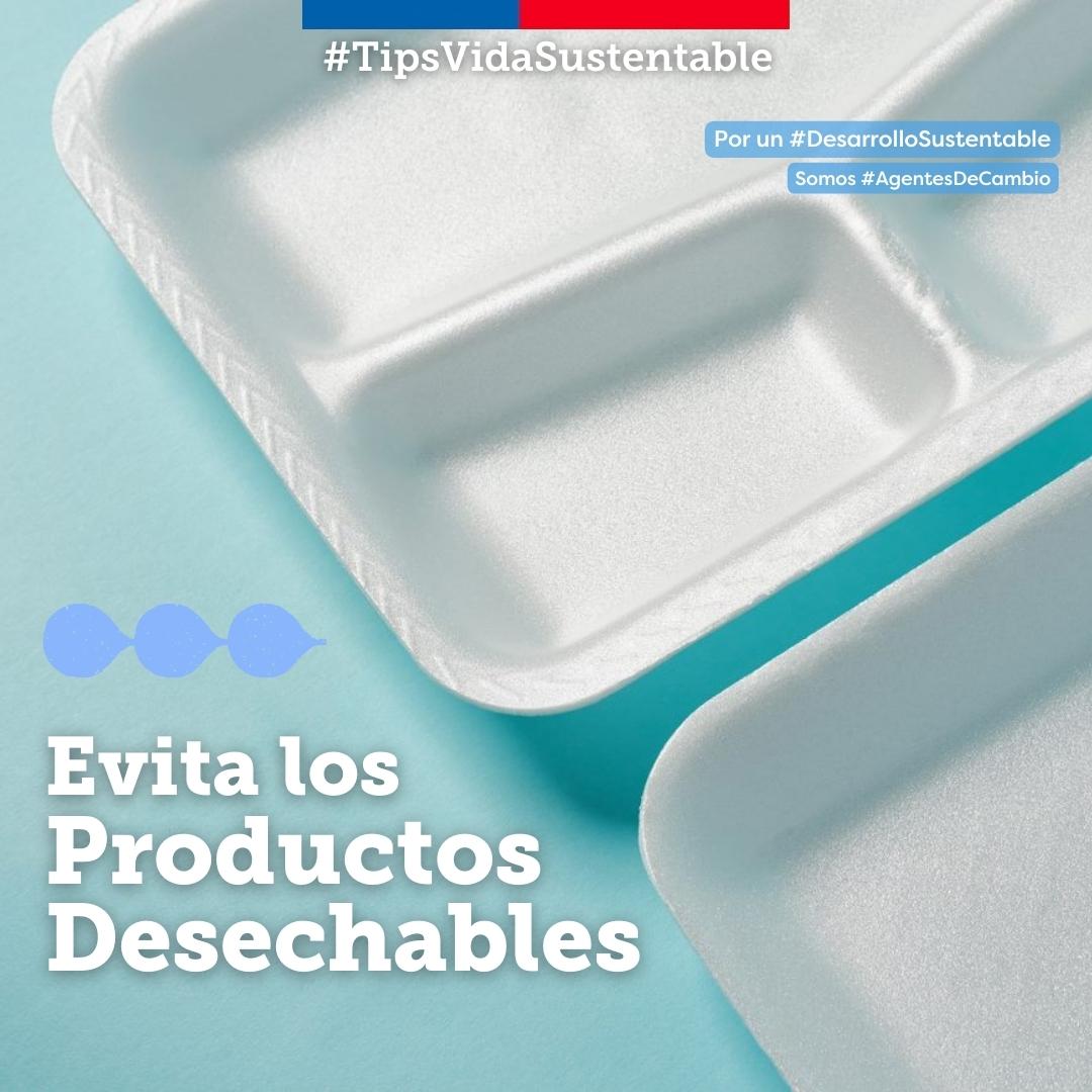 #TipsVidaSustentable | Evita los productos desechables para no contaminar. Se estima que tardan hasta 500 años en descomponerse. Prefiere utensilios reutilizables y apoya la economía circular. ¡Contribuye a cuidar el planeta! 🤝🌎