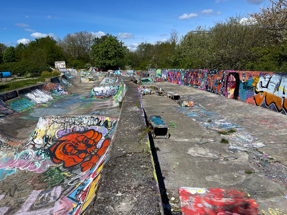 Markfield Park N15, sewage works skate park…