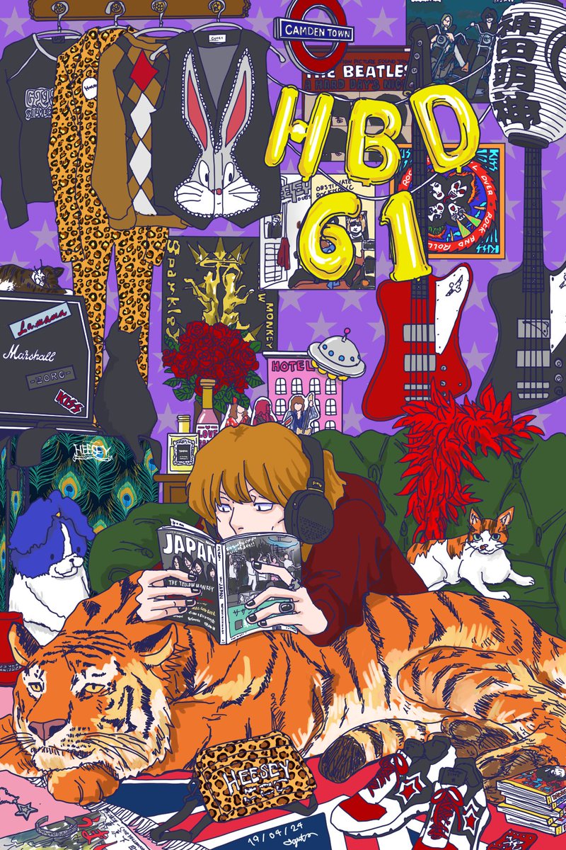 burn20200517's tweet photo. 俺たちの兄貴！ロックンロールゴリラ！ヒーセお誕生日おめでとう！！
今年はモンキーで大活躍の1年ですね。ドームも控えてますますお盛ん❤
永遠に若々しく健康でかっこよく、一生長生きしてください！
#ヒー��誕生日おめでとう
#ヒー誕祭
#ヒー誕2024
#4月19日はよーいちくんの日
#THEYELLOWMONKEY https://t.co/4IcNRsD2Tw