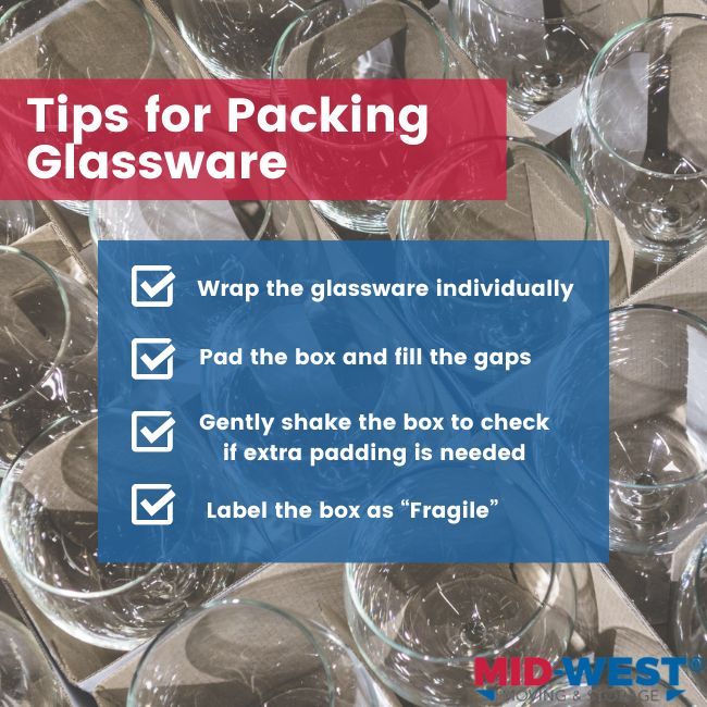 Handle your glassware with care during your move! 🥂✨ Check out these packing tips to ensure your delicate items arrive safely at your new home. #MovingCompany #MovingTips #ResidentialMovers #ChicagoMovers
