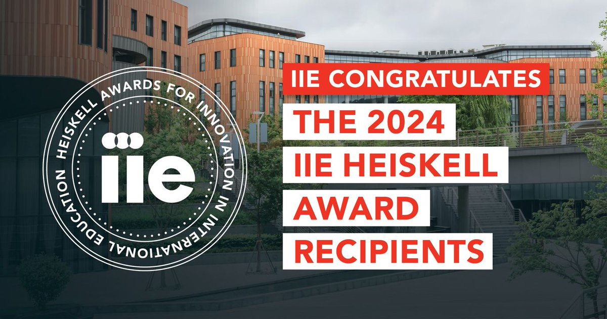 Congrats to the 2024 IIE Heiskell Awardees! @cienau, @AbroadIsu, @UNC_Global @uni_tue, & @lmu_onif with honorable mentions to @FIU_EdAbroad, @EmbryRiddle, @DickinsonCol, @DUAbroad. Thank you for continuing to develop and expand #intled opportunities! bit.ly/3UkAKqH