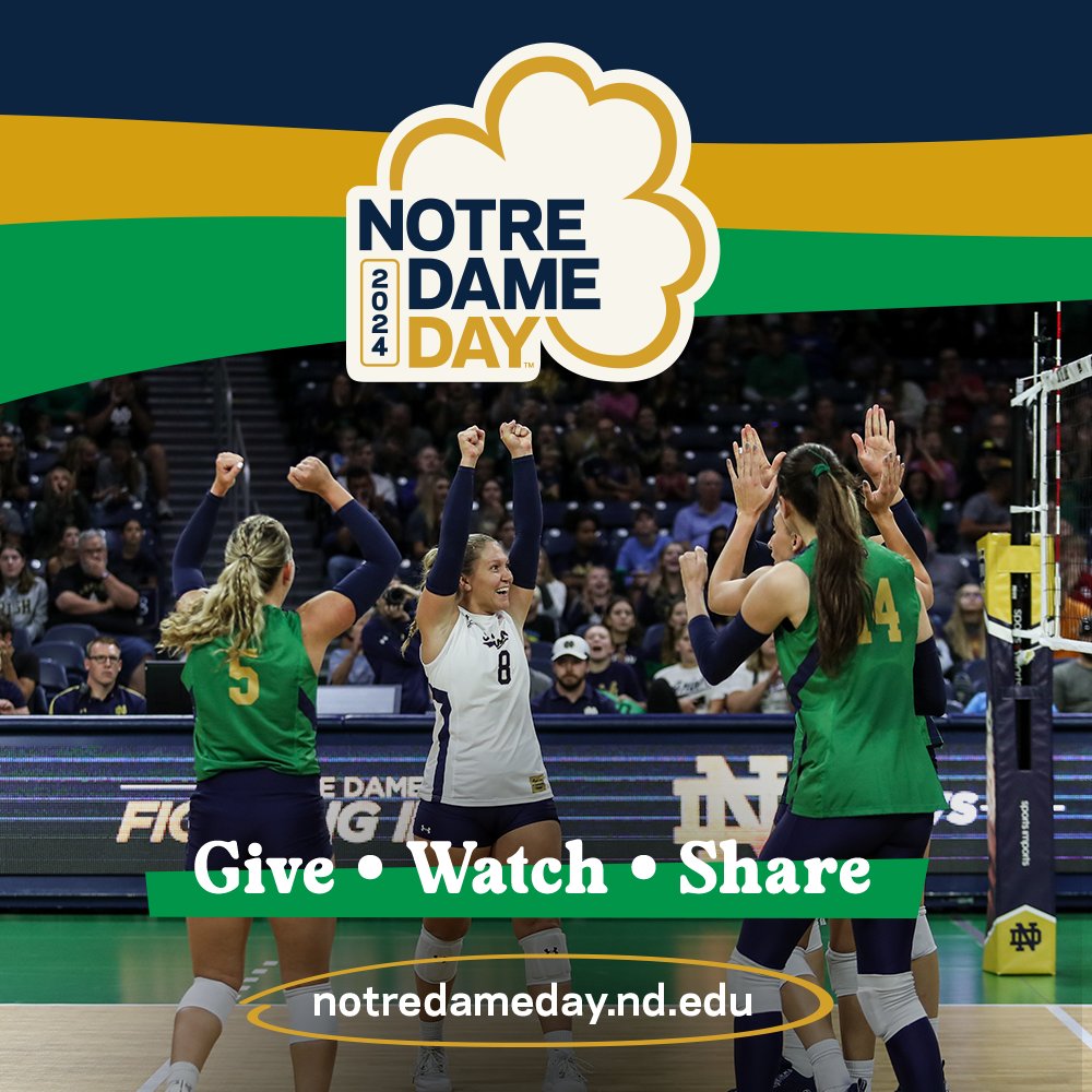 The annual Notre Dame Day is just five days away! We are so thankful for your support as we strive for excellence in our experiences at Notre Dame! 🔗notredameday.nd.edu/organizations/… #GoIrish☘️ | #NDday