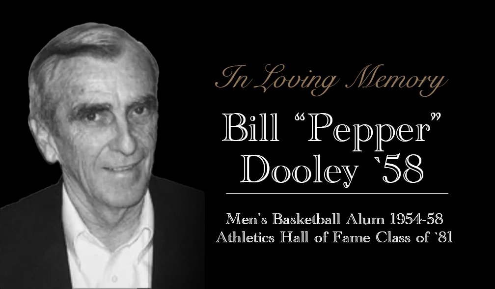 We send our condolences to the family of Bill 'Pepper' Dooley, who passed away earlier this month. He led the Peacocks to their first two NIT appearances, while also earning accolades such as All-NIT Tournament Team and All-Metropolitan Team.