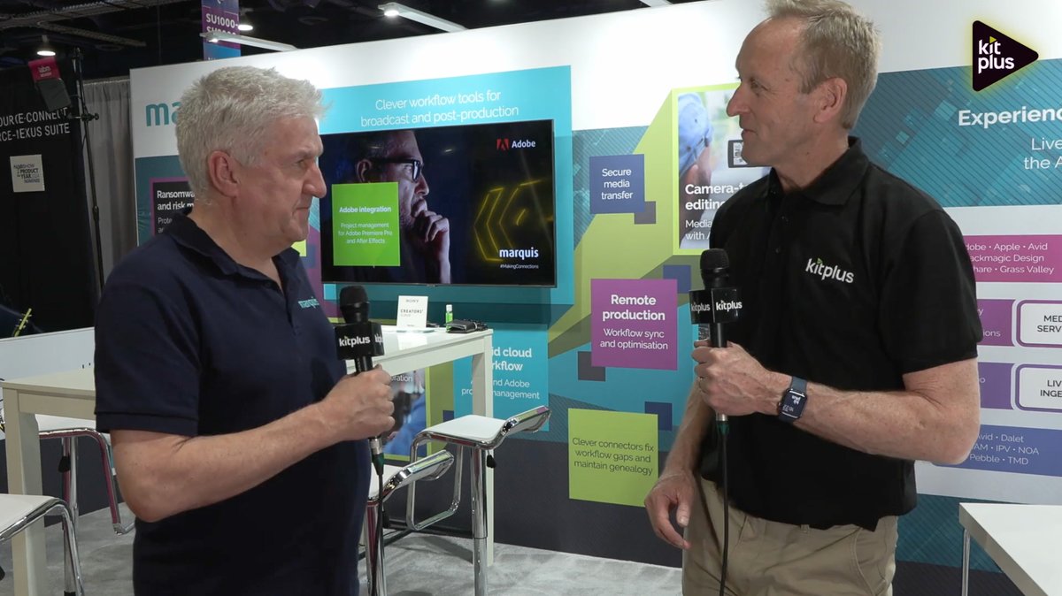 Our MD, Paul, spoke with Simon from <a href="/kitplusuk/">KitPlus</a> about our latest product developments, including workflow partnerships with <a href="/Avid/">Avid</a>, <a href="/SonyProUSA/">Sony Professional | US & Canada</a>, <a href="/LiveU/">LiveU</a>, <a href="/ross_video/">Ross Video</a> and <a href="/EVSEquipment/">EVS Broadcast Equipment</a> – we were pleased to be on these stands at the show too. Watch at:
youtu.be/C-ezAdd7674