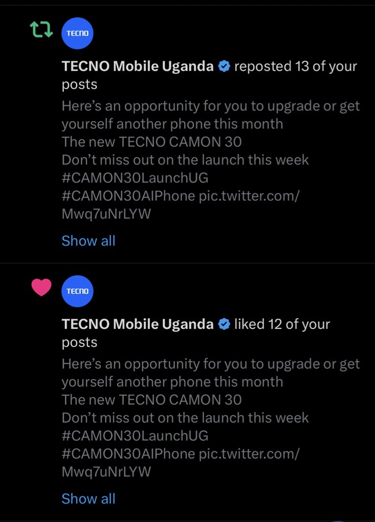 Must be a sign New phone is that you?👀 #CAMON30LaunchUG #CAMON30AIPhone