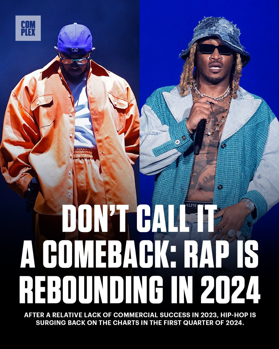 There was a lot of talk over the last two years about hip-hop's decline, with many people predicting the genre’s downfall. Well, they were wrong, because just a few months into 2024, it looks like rap is getting back on course—commercially and critically. In 2023, it took seven