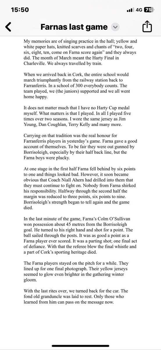 ucc_gaa's tweet image. On December 9th 2004, Farna played its last Harty Cup game against St Joseph’s Borrisoleigh. By Summer the doors were shut and Cork had lost a huge amount of its hurling tradition. Read Diarmuid O’Donovan’s account of that day @Diarmuid59 @madf6767 @tomken81 @FiFinnymac