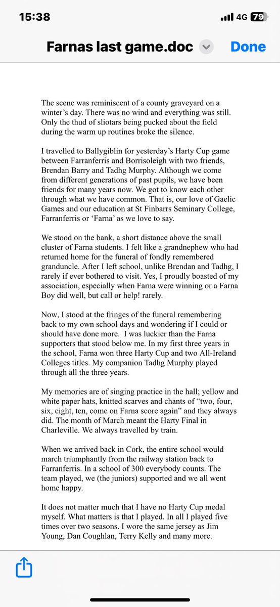 ucc_gaa's tweet image. On December 9th 2004, Farna played its last Harty Cup game against St Joseph’s Borrisoleigh. By Summer the doors were shut and Cork had lost a huge amount of its hurling tradition. Read Diarmuid O’Donovan’s account of that day @Diarmuid59 @madf6767 @tomken81 @FiFinnymac