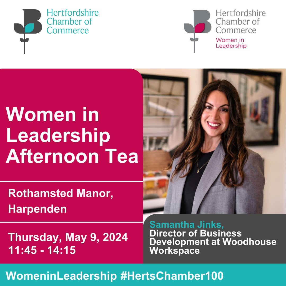 ♀️ Women in Leadership Tea 📅 Thursday, May 9 We’re so excited to announce our upcoming Women in Leadership Tea next month, sponsored by @MachinsLaw. If you’d like to attend, follow the link below: my.hertschamber.com/calendar_detai… #WomeninLeadership