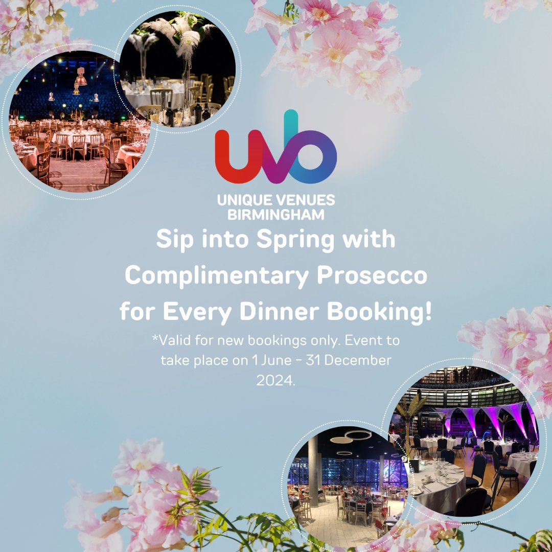 Sip into Spring with offers from UVB! 🌷🌸 Book a dinner reservation at UVB between 1st June - 31st December 2024 and receive a complimentary prosecco* to cheers the new season! 🥂 Get in touch with our team to enquire: bit.ly/3OZn8OC *Valid for new bookings only.