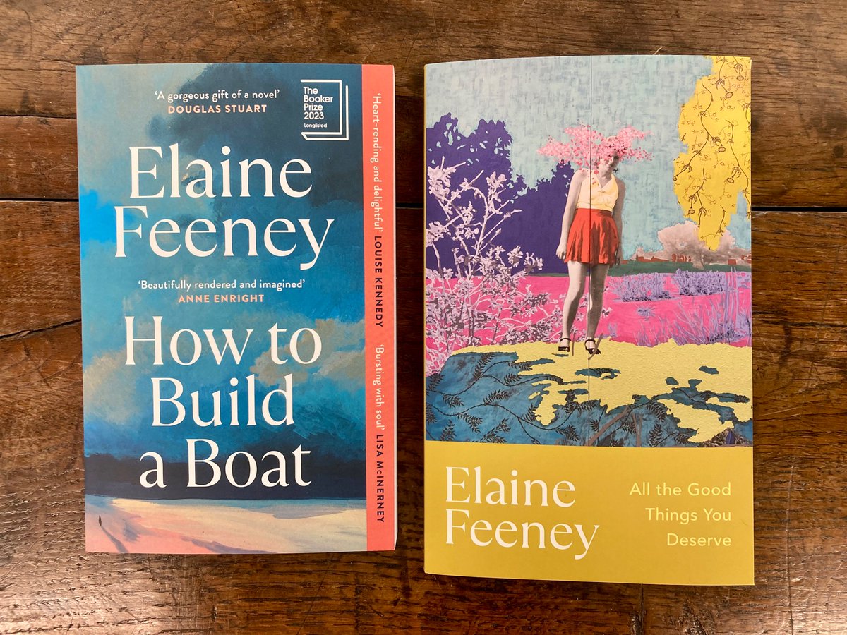 Happy publication day to two very special books from Booker Prize nominated Elaine Feeney: HOW TO BUILD A BOAT in paperback, and Elaine’s 4th outstanding poetry collection ALL THE GOOD THINGS YOU DESERVE 💜💛💙