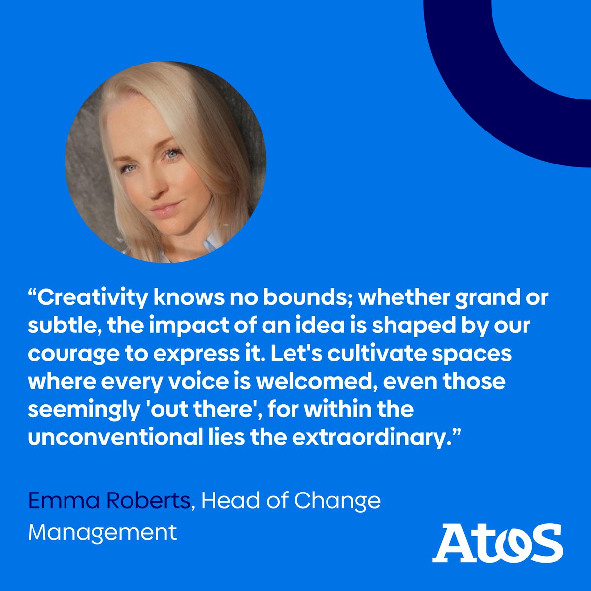 🎨💡 Join @Atos in celebrating World #Creativity & #Innovation Week! 🚀 
Get inspired by our advocates' insights on what #creativityandinnovation mean to them personally & professionally. Stay tuned for transformative insights!
#IAmCreative #StayCreative 
CC @WorldCreativity