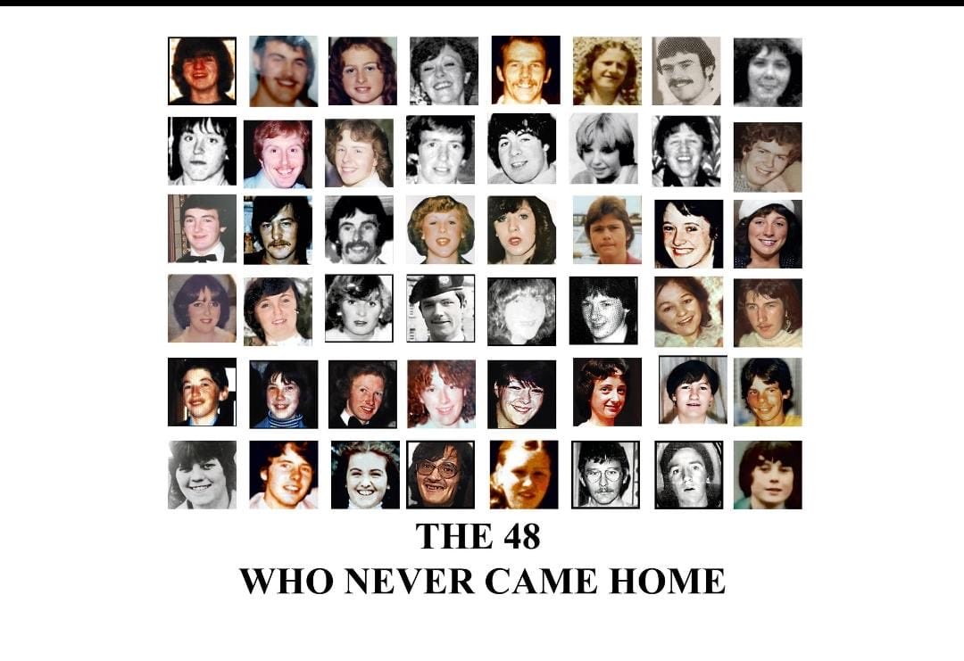 After 40 years of justice denied, 40 years of campaigning by the #Stardust families - it’s a travesty it took this long but finally some Justice & Truth for the 48 who never came home.