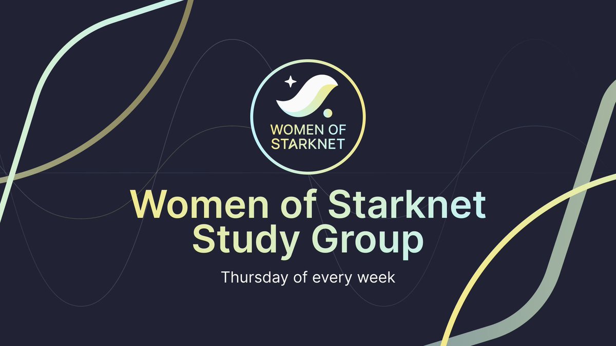 Ladies! Fancy improving your #Cairo skills? Join our study group every Thursday... reply to this post for more info #WomenofStarknet #web3