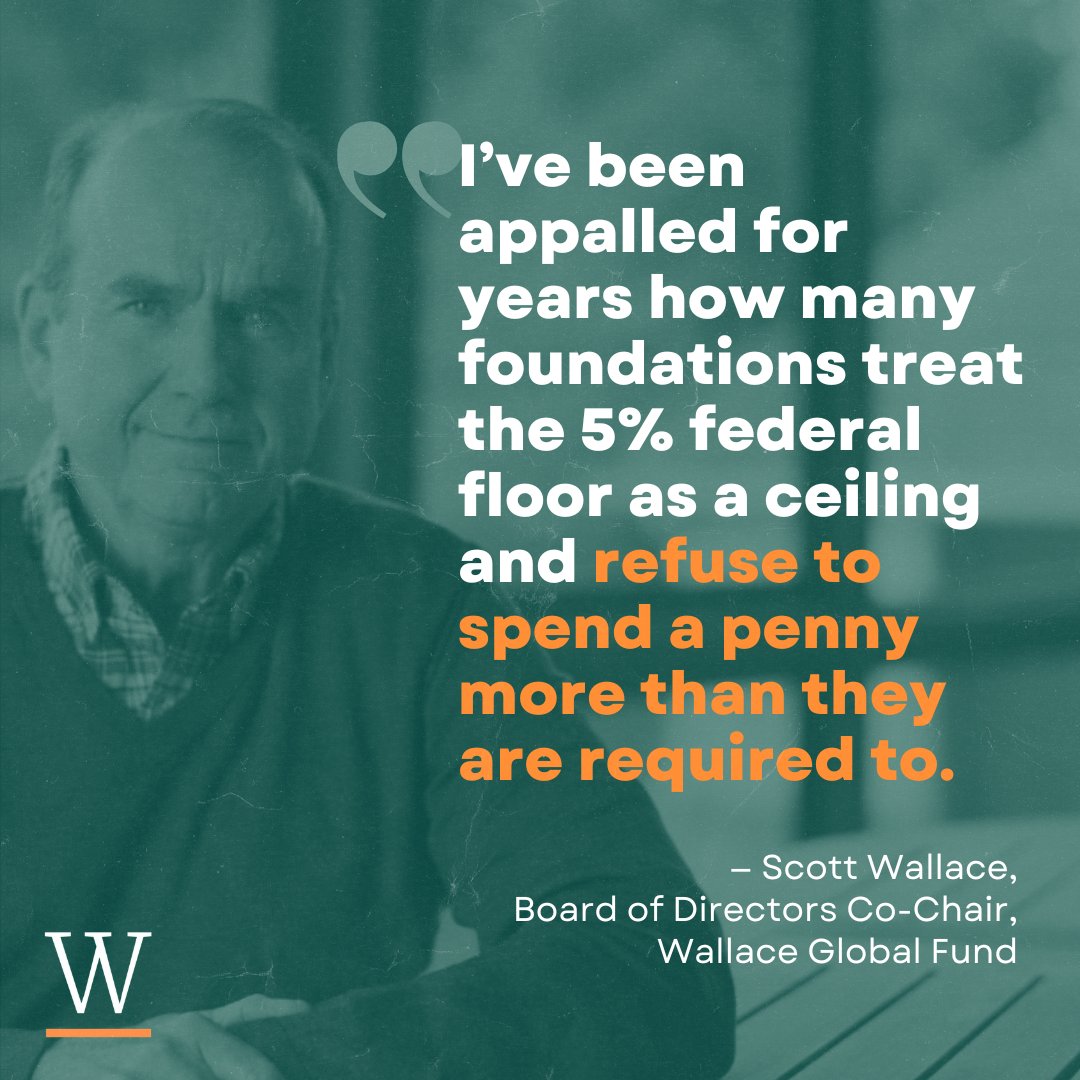 'If in times of tremendous need, philanthropies are planning to spend less, then they need a big kick in the butt. Only Congress can deliver that kick.'—Scott Wallace, WGF Board co-chair We need #CharityReform. Foundations should pay more than the 5% min. inequality.org/great-divide/d…