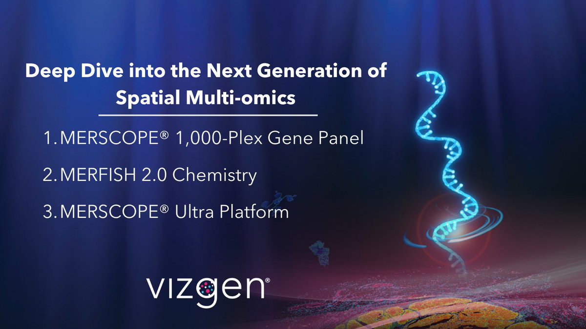 ✨@vizgen_inc's Innovation Marathon!✨ 1️⃣ MERSCOPE® 1000-plexGene Panel 🔗 hubs.ly/Q02t6rkH0 2️⃣ Enhanced Chemistry 🔗 hubs.ly/Q02t6vNQ0 3️⃣ MERSCOPE Ultra 🔗 hubs.ly/Q02t6jZv0 #DeepDive into the next generation of #SpatialMultiomics! 🧬 #Vizgen #NewProducts