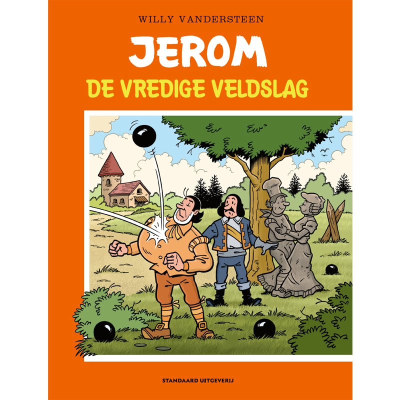 stripland_BENL's tweet photo. De Vredige Veldslag is een verhaal van #Jerom dat nooit eerder in albumvorm verscheen. Wel in het #Pats stripblad. #EduardDeRop tekende dit in 1983. Nu verkrijgbaar als SC en Luxe. De strippagina's zijn in zwart/wit, #LucMorjaeu tekende de covers. #SuskeEnWiske #WillyVandersteen https://t.co/ow4w2JdLmL