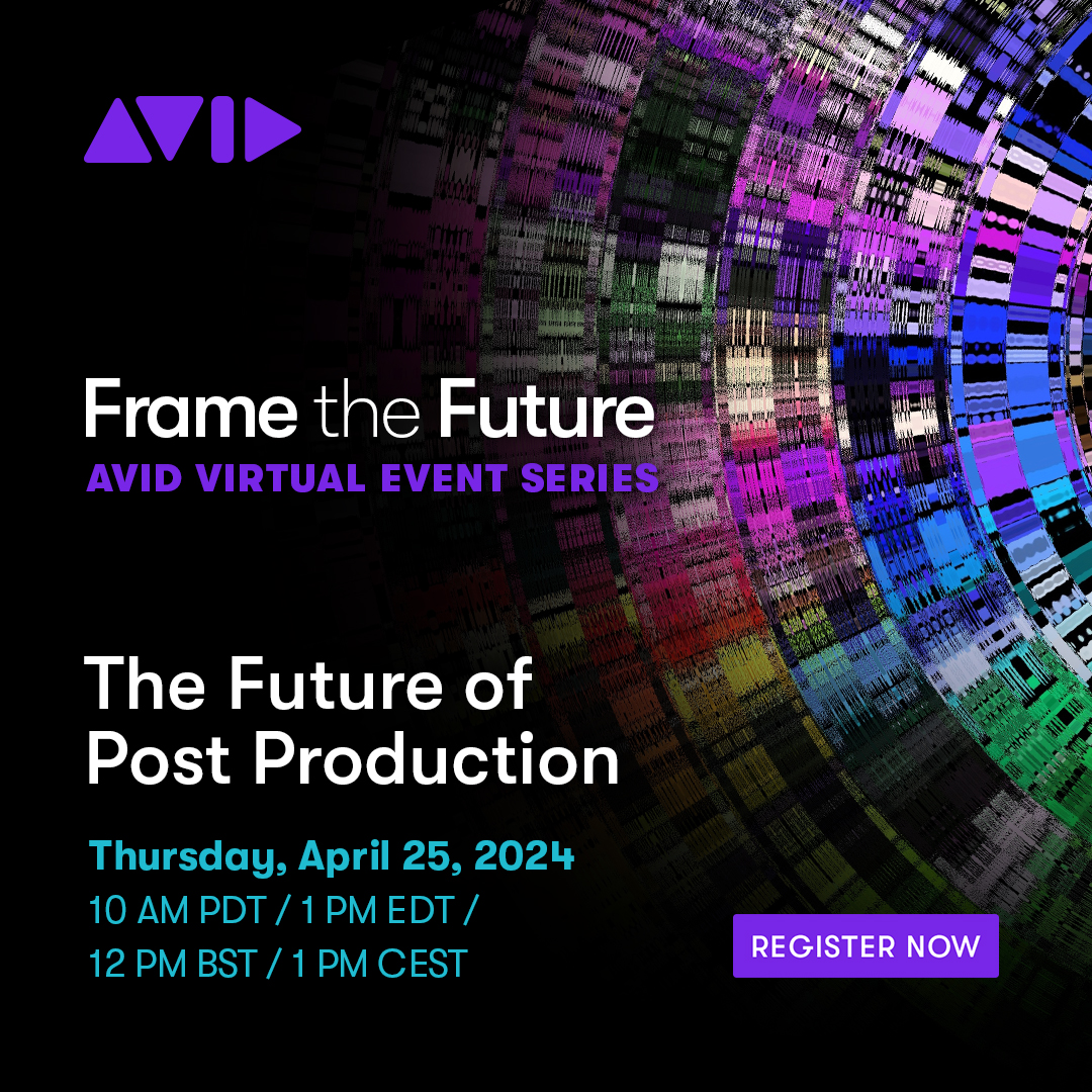 Avid's tweet photo. Join Tony Palermo (Drive), Carey Len Smith (Everything Everywhere All at Once), Steve Barnett (Avatar), and Robert Tonkin (30 Days) for an in-depth discussion on the future of post-production

▶️ https://t.co/aM1i9pEVQz

#postproduction #webinar #futureofpost #mediacomposer #avid https://t.co/AlhsLrtS5j