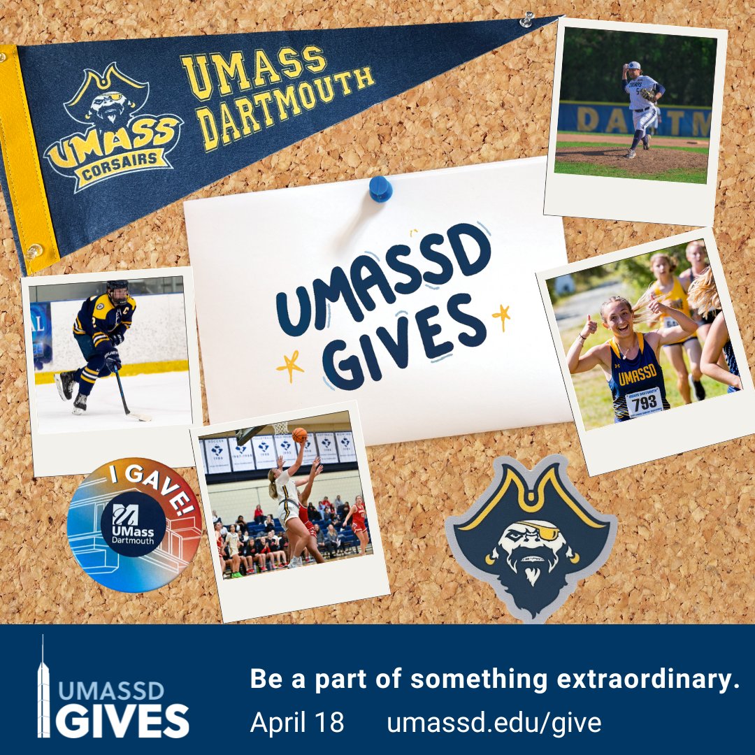 Team up to make an impact for the #CorsairCrew! 🏈🏀⚾ #UMassDGives is how we can enrich the student-athlete experience so they can perform at their peak as leaders in the classroom & in competition. Help us build a culture of championship today! ➡️ umassd.edu/give