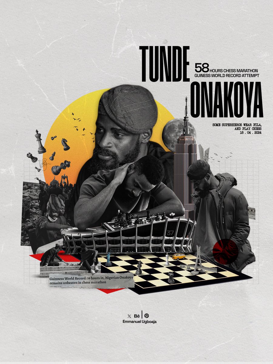 37/100

This one is for @Tunde_OD  and for all of us who dares to dream. 

20+ hours and counting 
38 hours to go.
#Chessinslumsafrica #ChessInTheSlum 

#ChessMarathonForChange