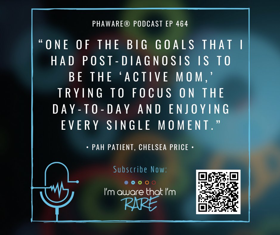 One of the big goals that I had post-diagnosis is to be the active mom, trying to focus on the day-to-day and enjoying the moment. Patient Chelsea Price. phaware® podcast ep 464. Like, Scan QR Code to LISTEN. Discover even more about Chelsea and PAH at OutnumberPAH.com.